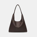 #149 Dark Brown Intreccio Woven Hobo Tote Bag