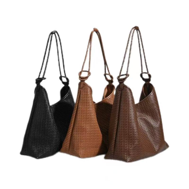 #278 Multi Color Woven Knotted Women Tote Bag